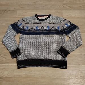Robert Graham Hit The Slopes 100% Wool Crewneck Sweater